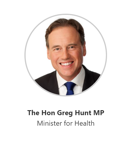 Greg Hunt MP, Minister for Health