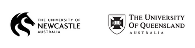 Logos of the University of Newcastle and the University of Queensland